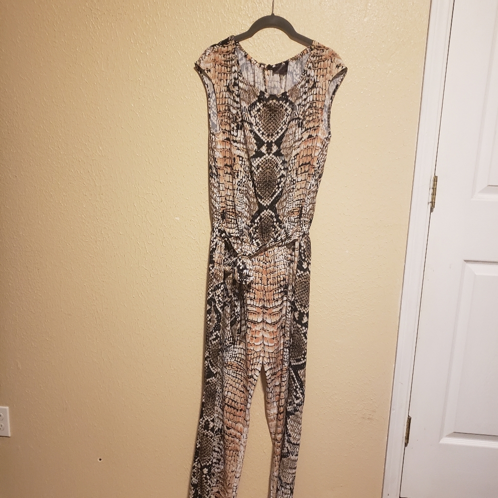 Hale Bob Short Sleeve Jumpsuit Size Medium
